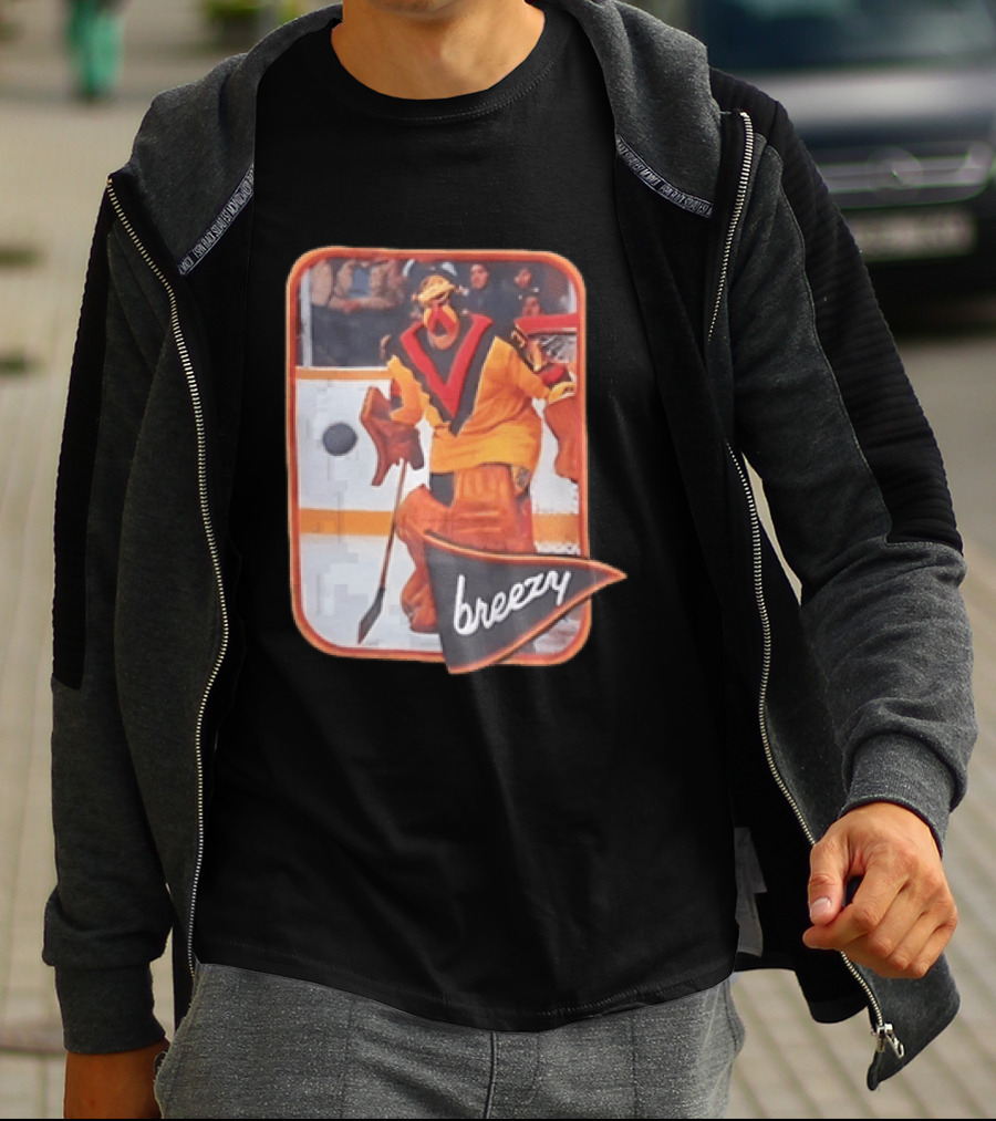 Richard Brodeur Vancouver Canucks NHL Breezy Retro Goalie Gear T-Shirt