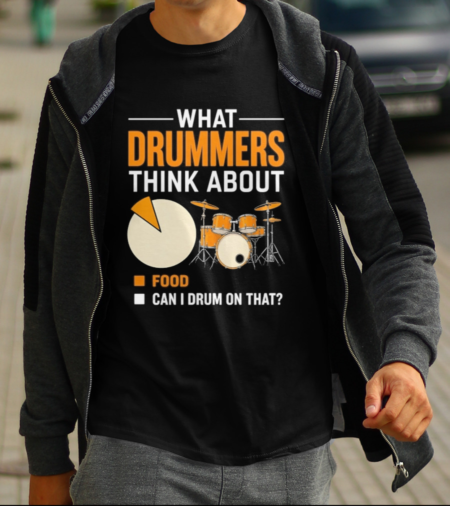 What Drummers Think About Pie Chart Food And Can I Drum On That T-Shirt