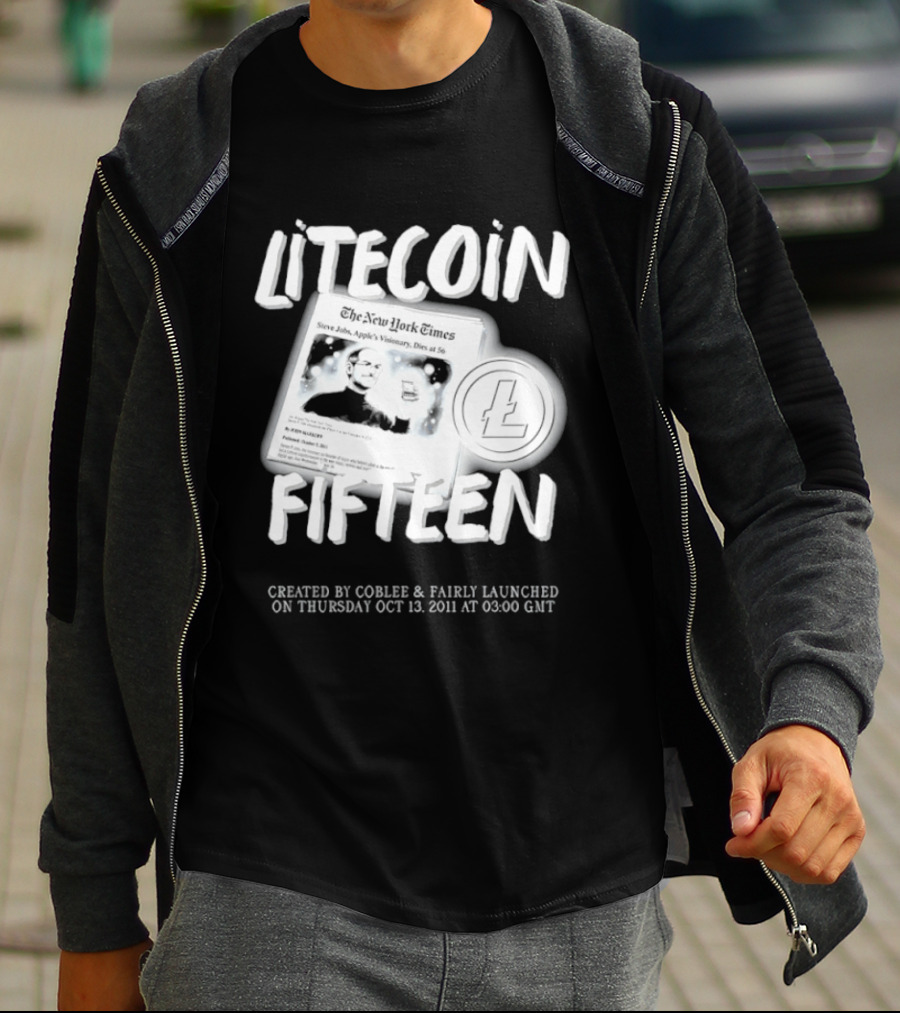 Litecoin Fifteen Created By Coblee Fairly Launched 2011 2026 T-Shirt