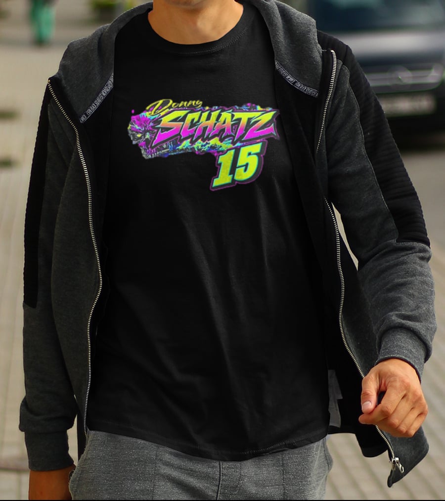 Donny Schatz 15 Vibrant Racing Skull World Of Outlaws Sprint Cars T-Shirt