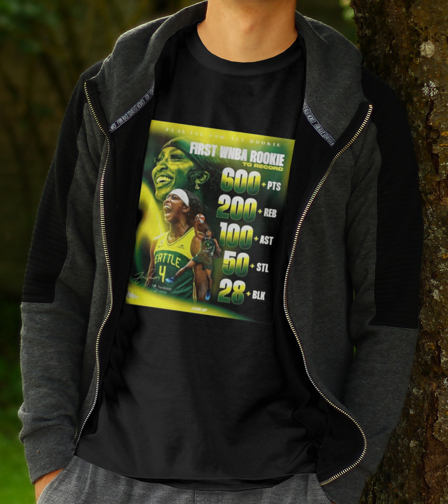 Flau'jae For All Rookie First WNBA Rookie To Record 600+ PTS 200+ REB 100+ AST 50+ STL 28+ BLK Seattle T-Shirt