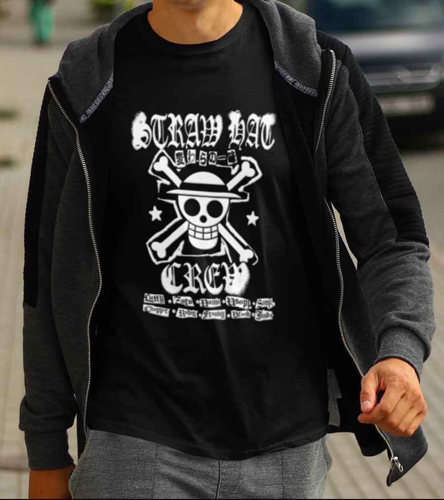 Straw Hat Crew Monkey D Luffy Roronoa Zoro Nami Usopp Sanji Chopper Robin Enocka Franky Ethan Brook Jinbe T-Shirt
