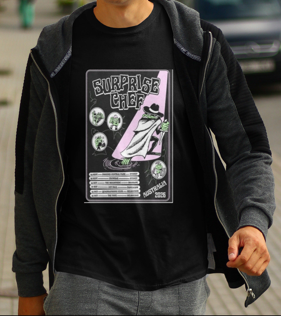 Surprise Chef Australia Tour 2026 The Brightside Brisbane Oct 15 Show T-Shirt