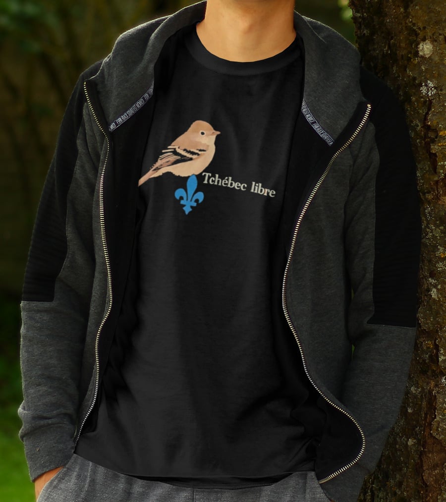 Tchébec Libre Fleur De Lis Quebec Bird T-Shirt