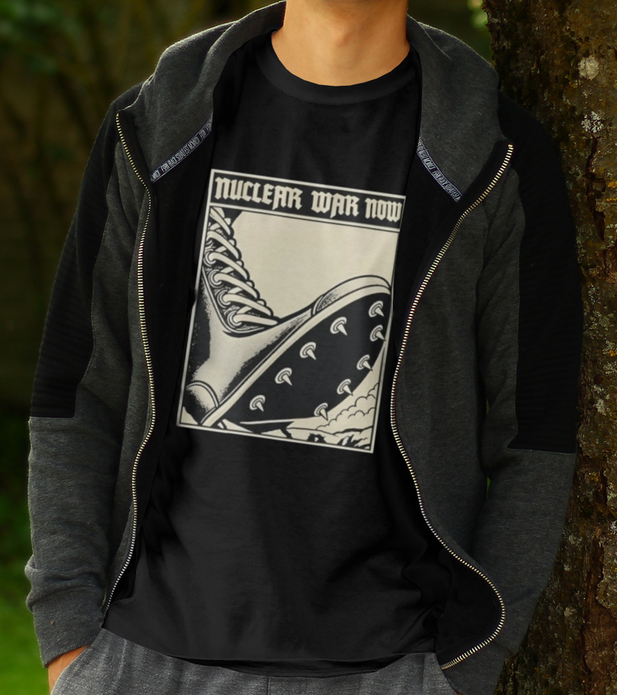 Nuclear War Now Spiked Boot Metal Punk Underground T-Shirt