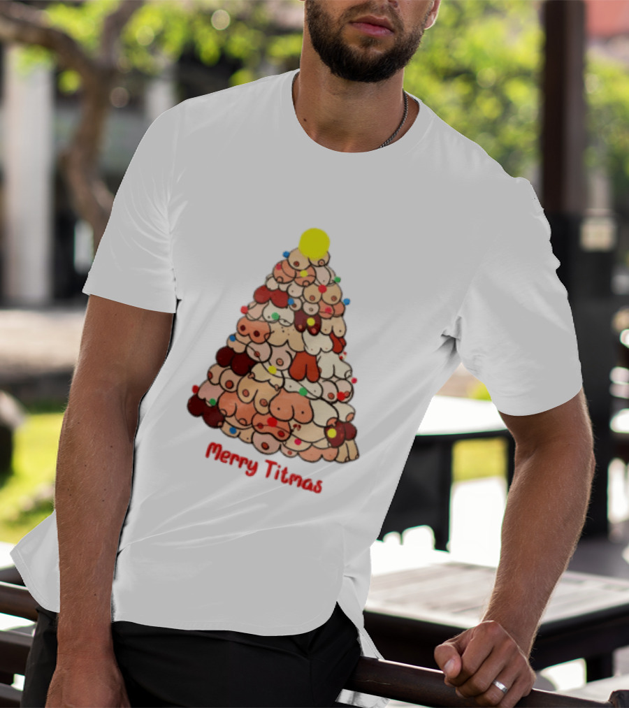 Merry Titmas Christmas Tree Fun Festive T-Shirt