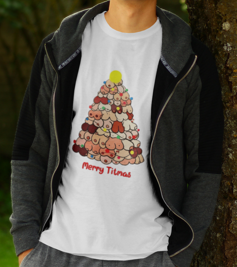 Merry Titmas Christmas Tree Fun Festive T-Shirt