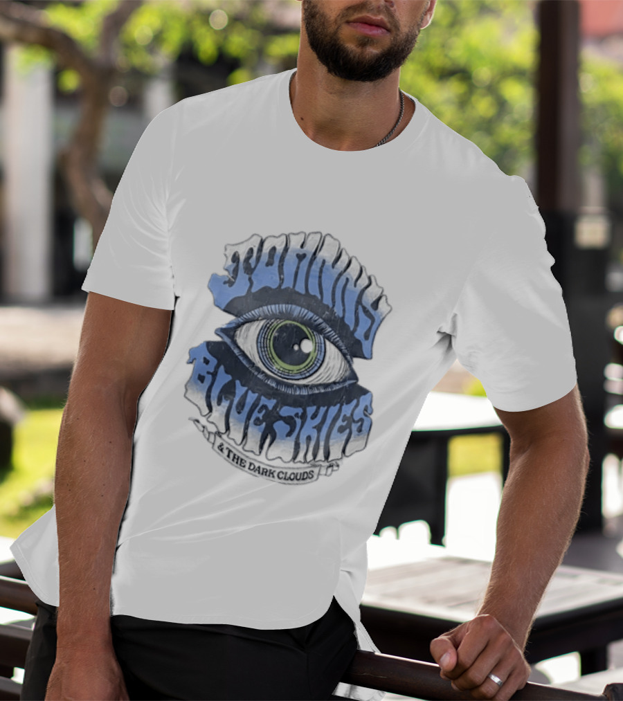Johnny Blue Skies The Dark Clouds Large Human Eye Iris T-Shirt
