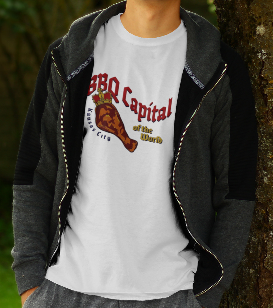 Kansas City BBQ Capital Of The World Leg With Crown T-Shirt