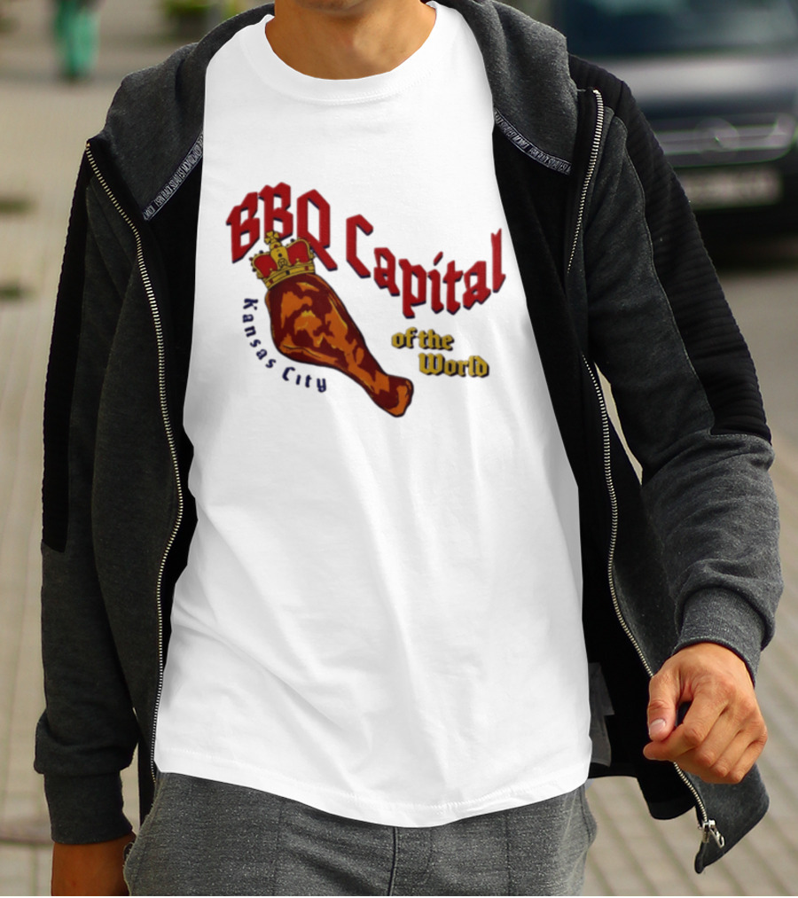 Kansas City BBQ Capital Of The World Leg With Crown T-Shirt