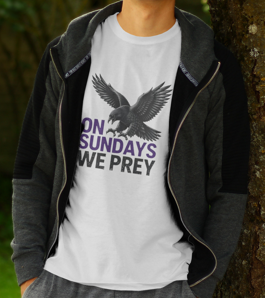On Sundays We Prey Baltimore Ravens Football Fan T-Shirt