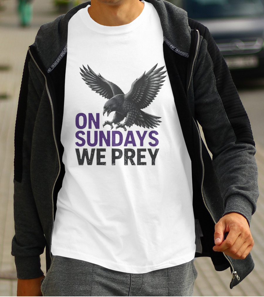 On Sundays We Prey Baltimore Ravens Football Fan T-Shirt