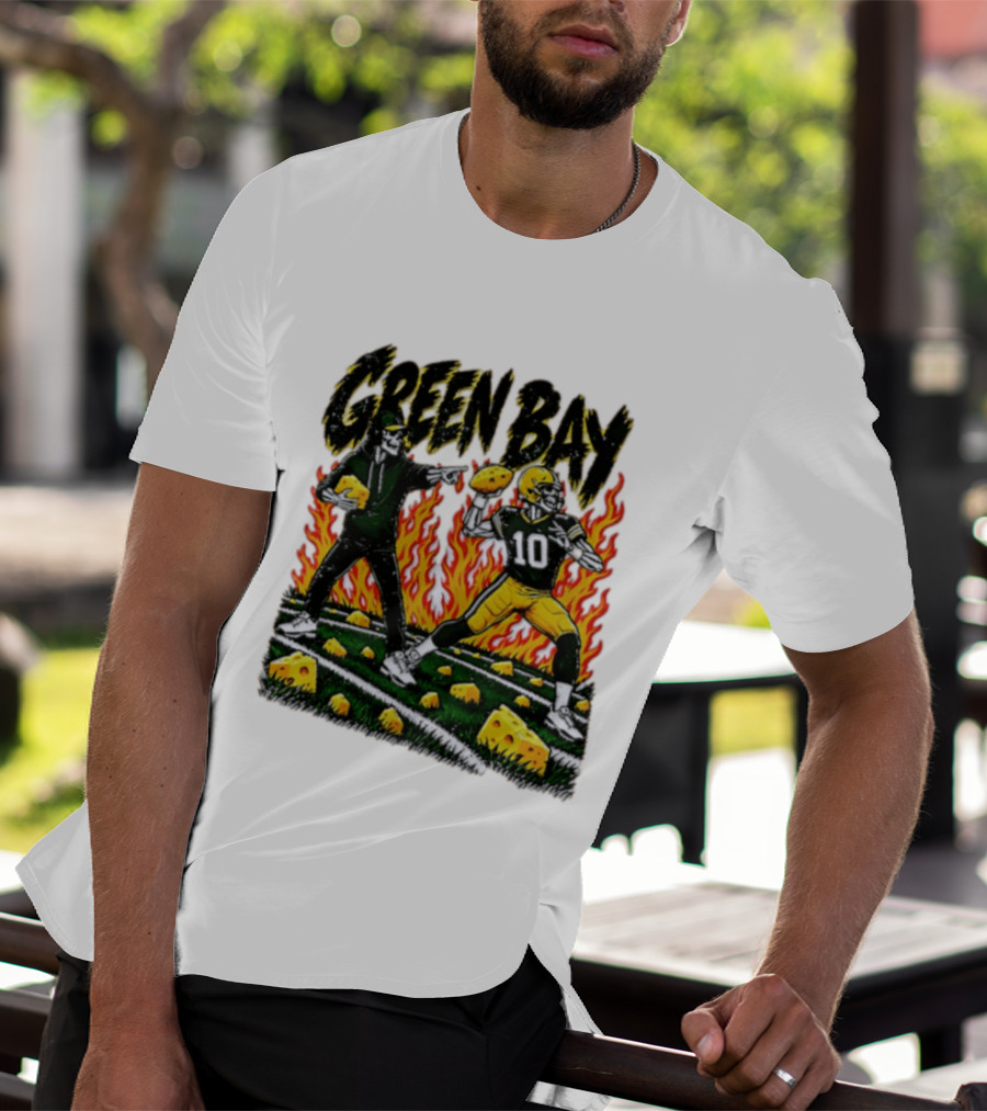 Green Bay Packers Football Skeleton Player Cheeseheads 2026 T-Shirt