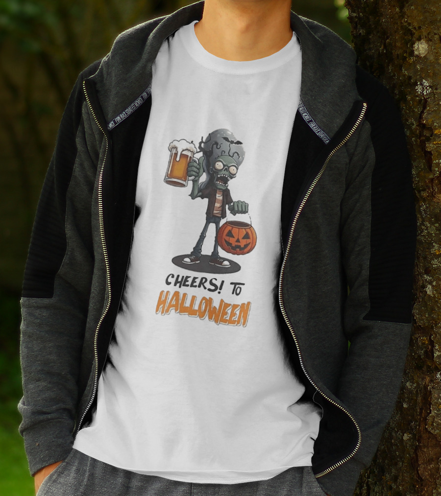 Zombie Cheers Halloween 2026 Pumpkin Beer T-Shirt