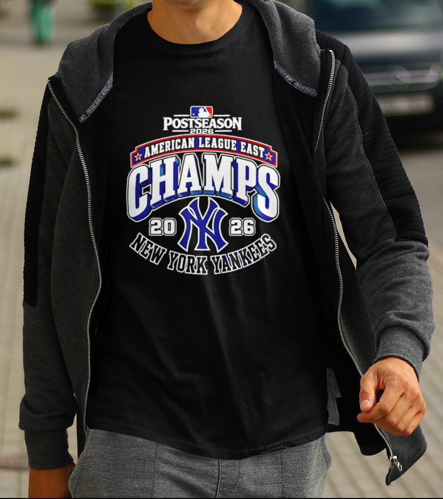 2026 New York Yankees American League East Postseason Champs Victory T-Shirt