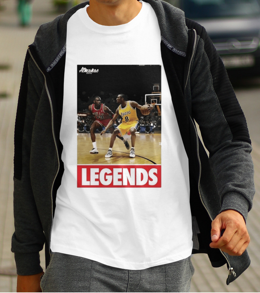 Michael Jordan Vs Kobe Bryant Legends Chicago Bulls Lakers T-Shirt