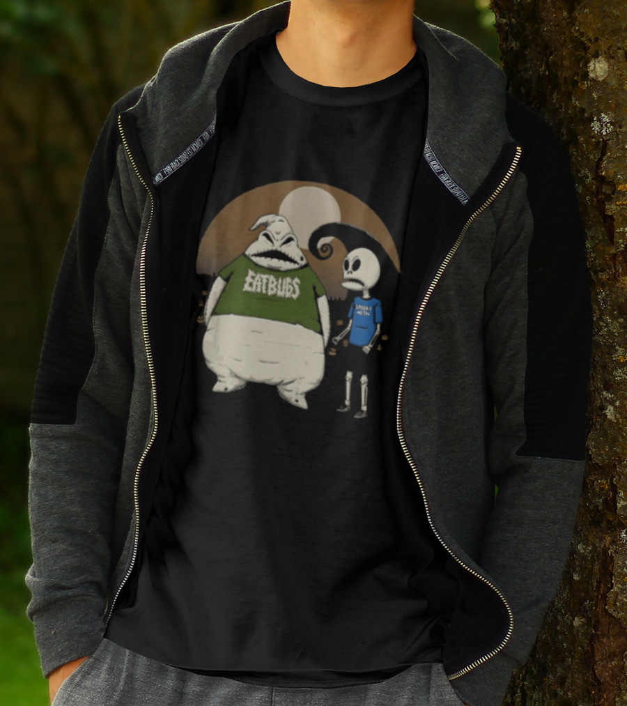 Oogie Boogie Jack Skellington Eat Bugs Spooky Vibes The Nightmare Before Christmas Halloween T-Shirt