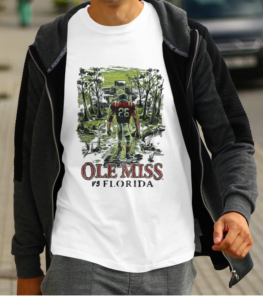 Ole Miss Vs Florida 2026 Game Day Football Player T-Shirt
