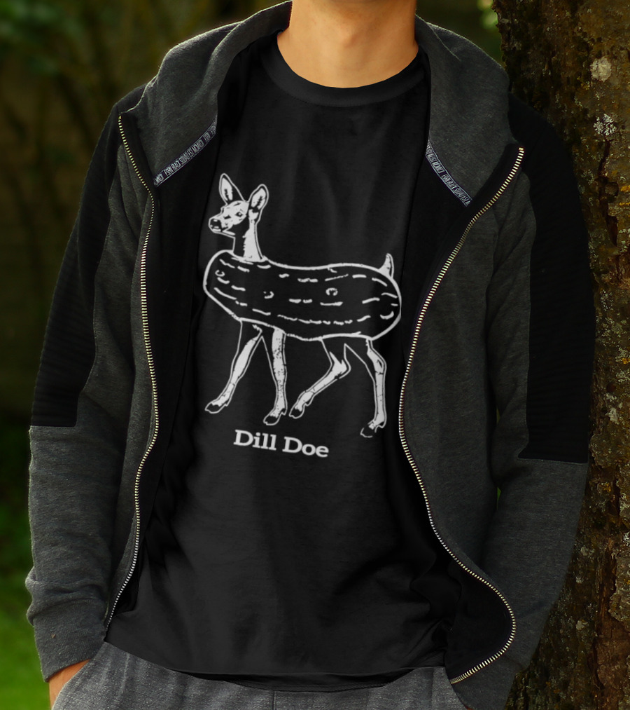 Dill Doe Deer Pickle Pun Animal Humor T-Shirt