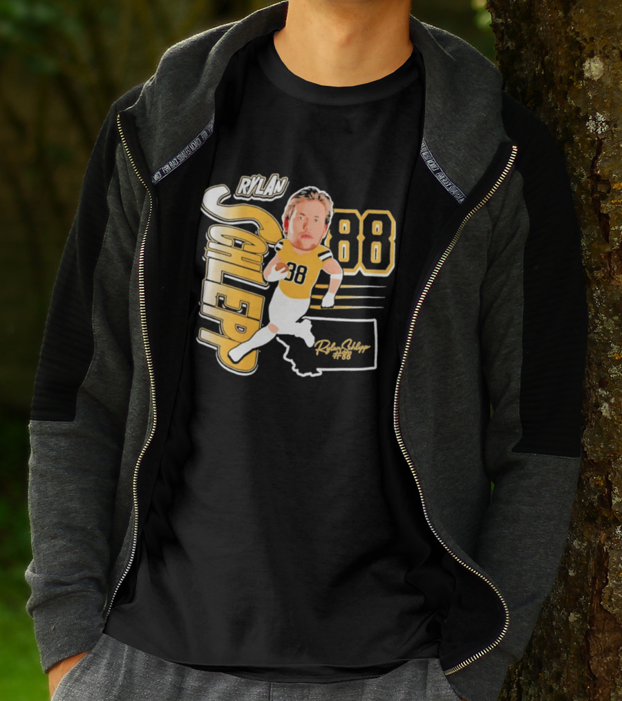 Rylan Schlepp 88 Montana Football Player Caricature T-Shirt