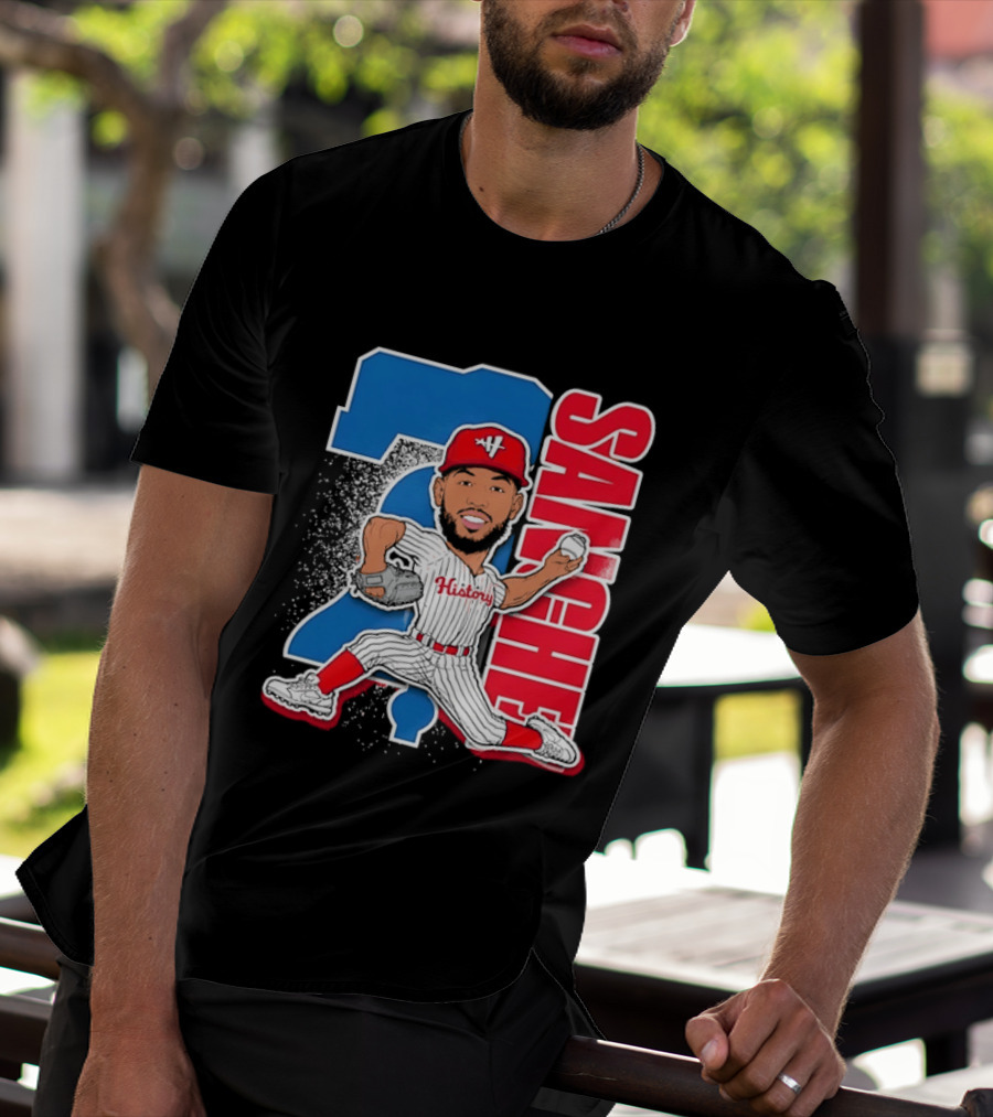 Sixto Sanchez 21 History Philadelphia Phillies Pitcher T-Shirt