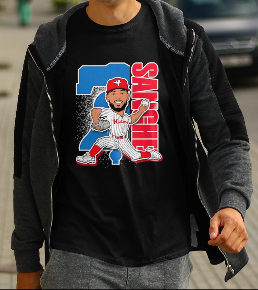 Sixto Sanchez 21 History Philadelphia Phillies Pitcher T-Shirt