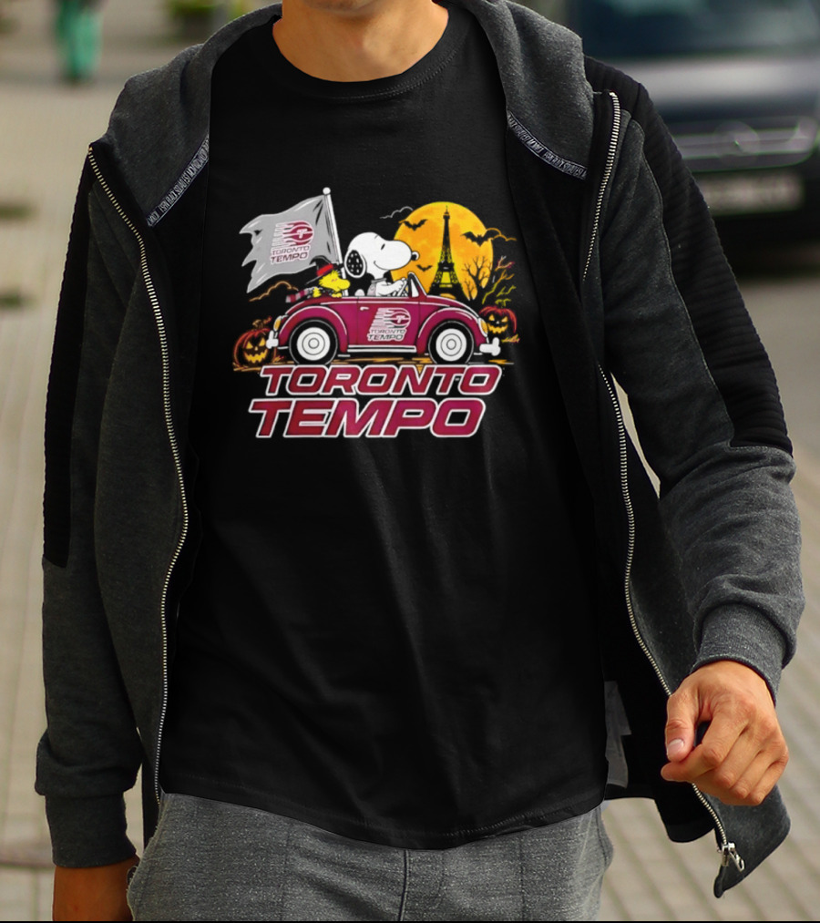 Toronto Tempo Snoopy Woodstock Halloween Car Adventure T-Shirt
