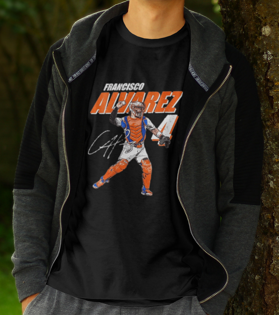 Francisco Alvarez New York Mets Number 4 Catcher T-Shirt