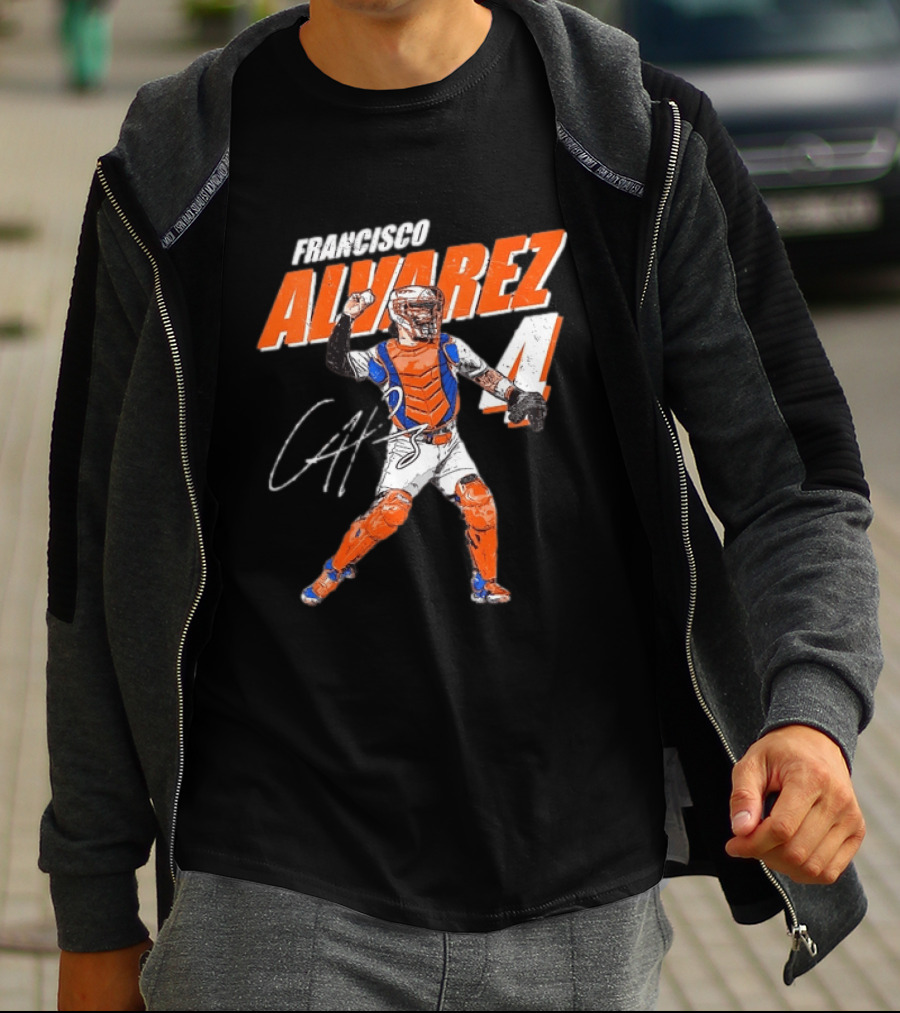 Francisco Alvarez New York Mets Number 4 Catcher T-Shirt