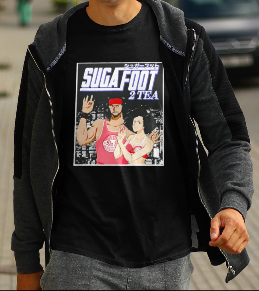 Sugafoot 2 Tea Japanese Text S And Headbands Retro Look T-Shirt