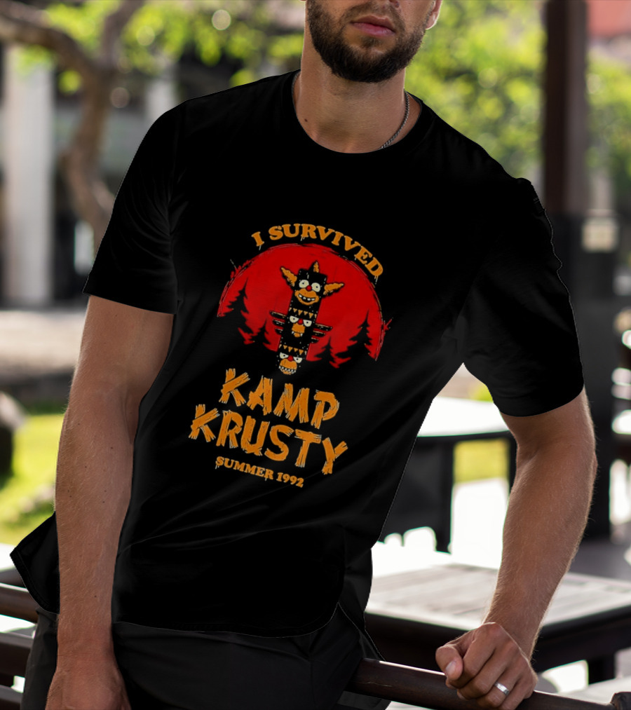 I Survived Kamp Krusty Summer 1992 Nostalgic Cartoon Adventure T-Shirt