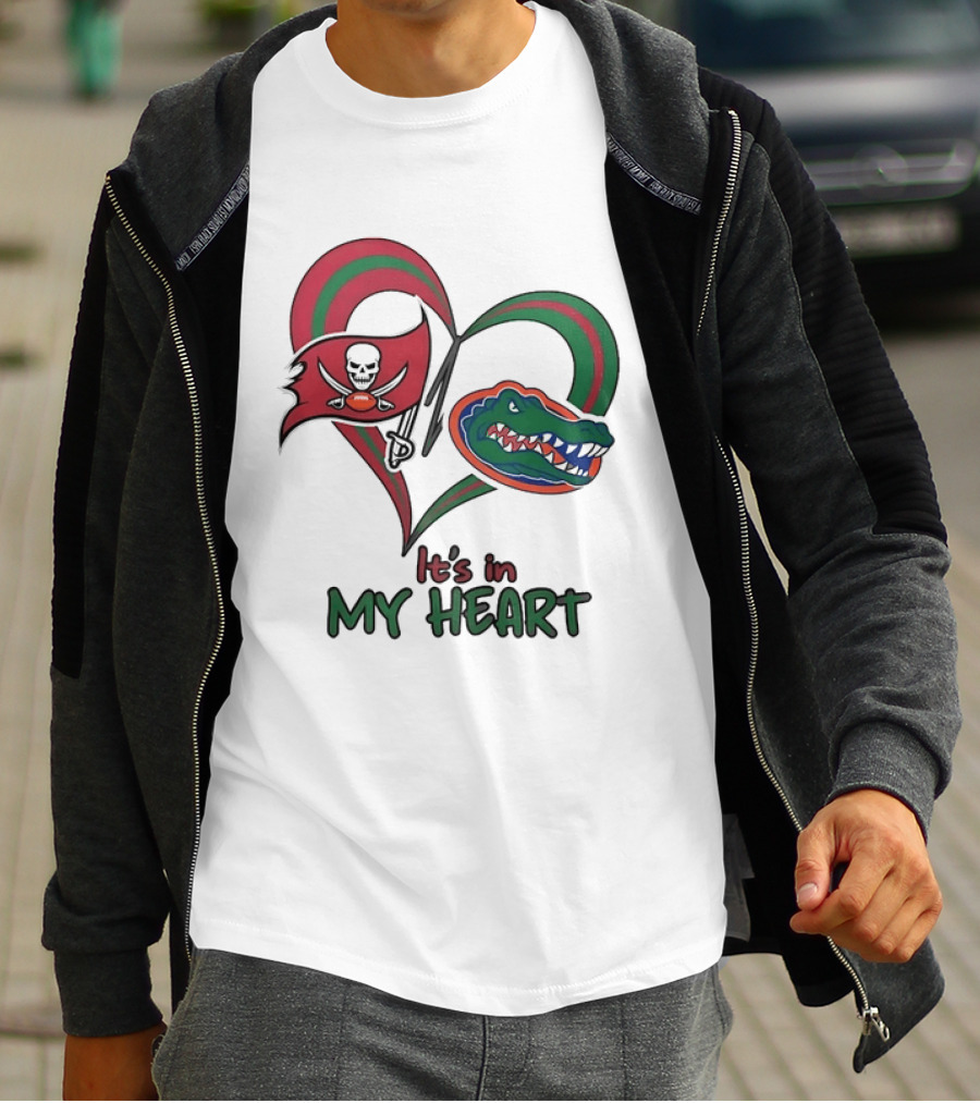 Tampa Bay Buccaneers Florida Gators It's In My Heart T-Shirt