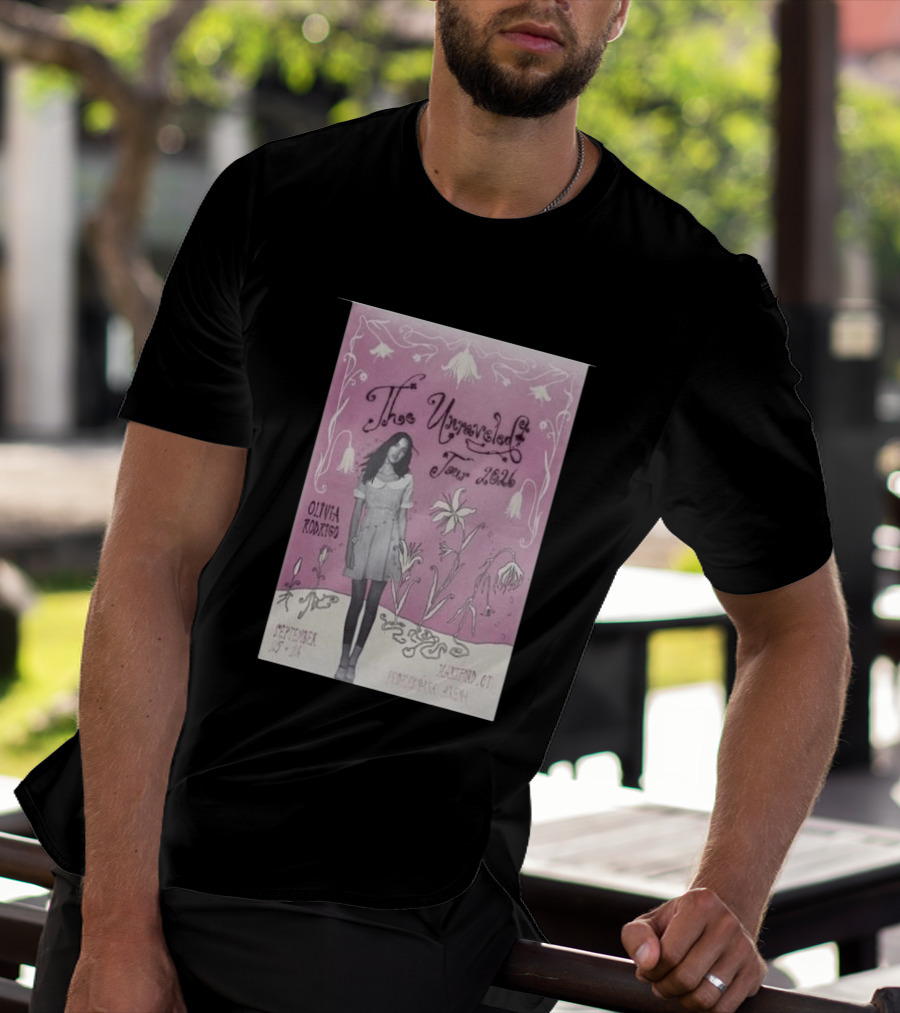 The Unraveled Tour Olivia Rodrigo 2026 Hartford Show September 26 XL Center Floral T-Shirt