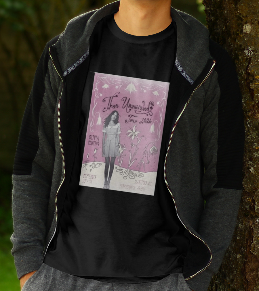 The Unraveled Tour Olivia Rodrigo 2026 Hartford Show September 26 XL Center Floral T-Shirt