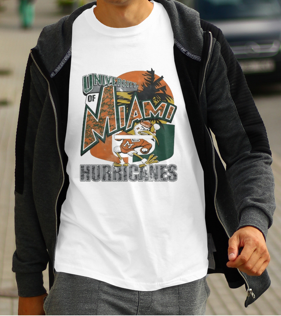 University Of Miami Hurricanes Vintage Sebastion The Ibis T-Shirt