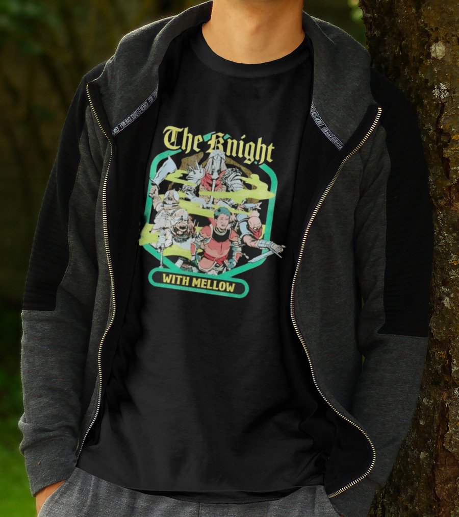 The Knight With Mellow Distressed Fantasy Warrior T-Shirt