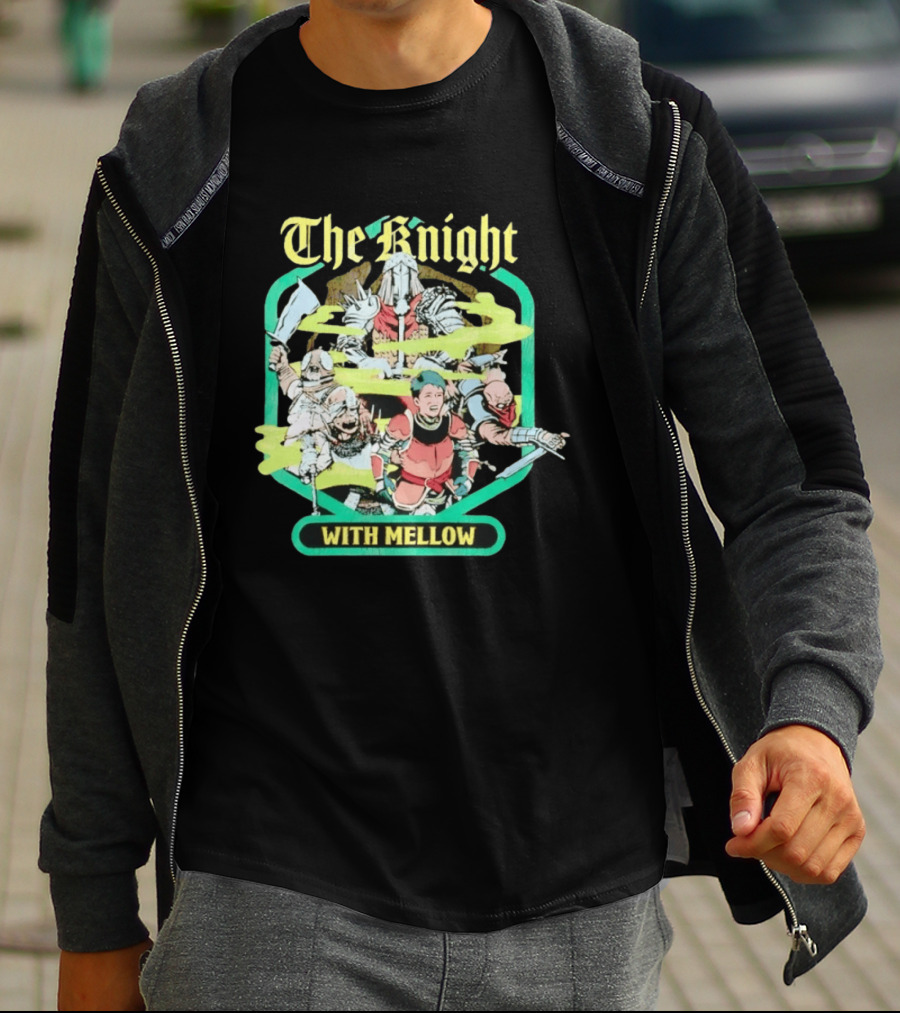The Knight With Mellow Distressed Fantasy Warrior T-Shirt