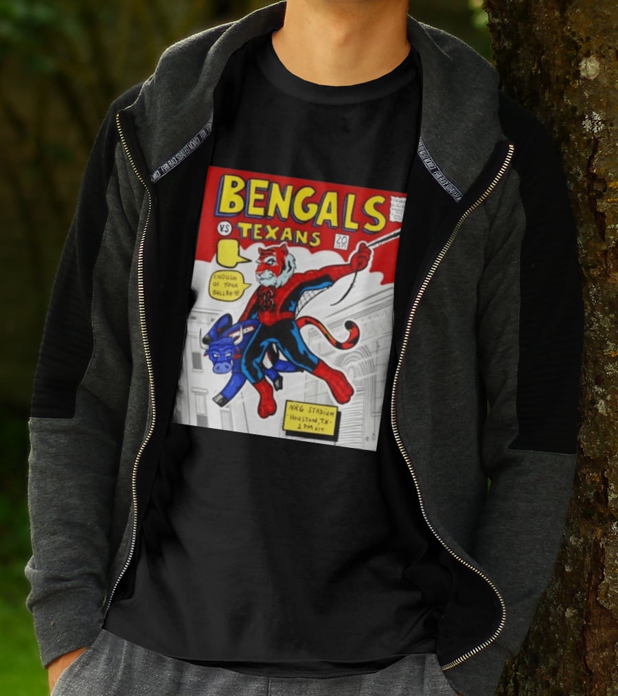 Bengals Vs Texans Week 2 Game Day NRG Stadium Houston 1PM EST Comic T-Shirt