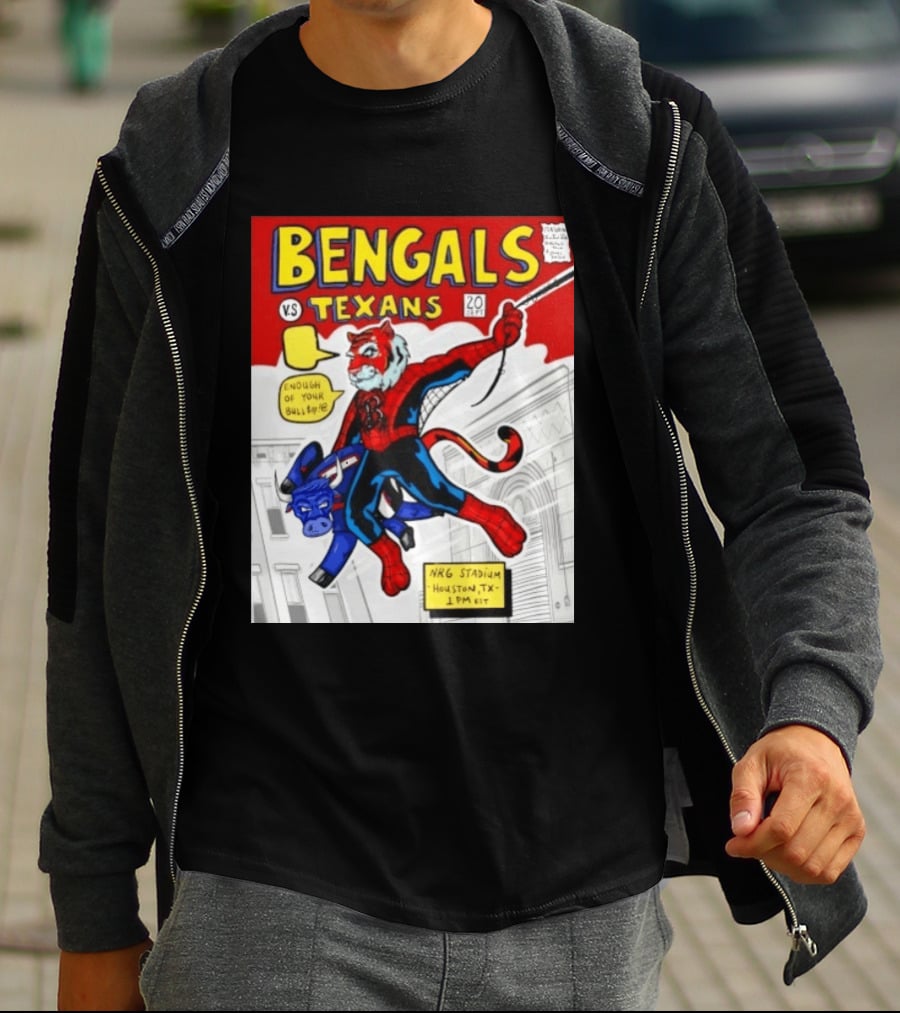 Bengals Vs Texans Week 2 Game Day NRG Stadium Houston 1PM EST Comic T-Shirt