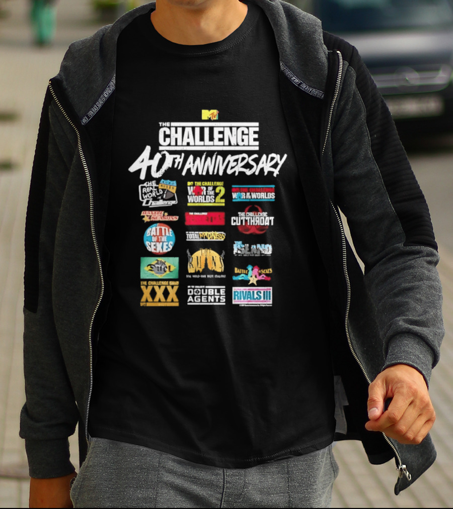 Challenge 40th Anniversary MTV Series Reality TV Road Rules Battle Of The Sexes Rivals III Gauntlet Inferno Ct Tamburello T-Shirt