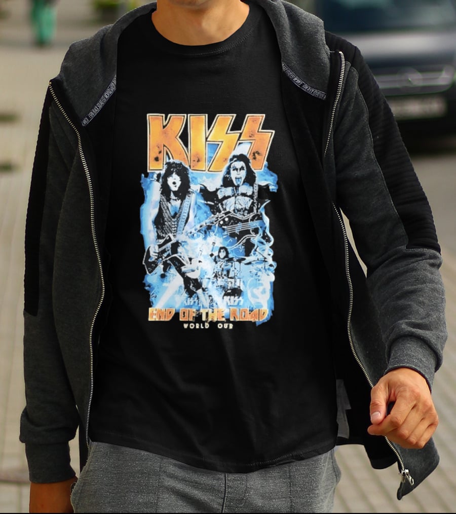 Kiss End Of The Road World Tour Rock Music Iconic Band Image T-Shirt