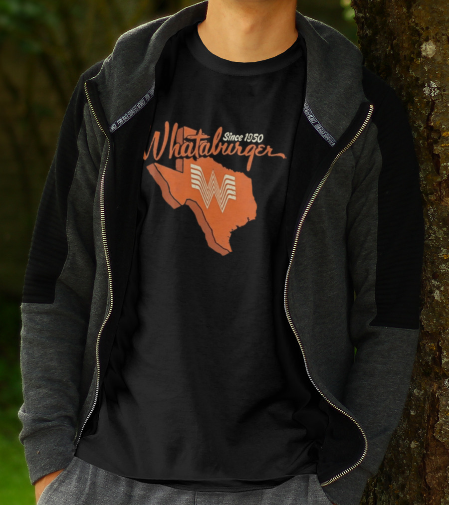 Whataburger Since 1950 Texas State Outline Distressed T-Shirt