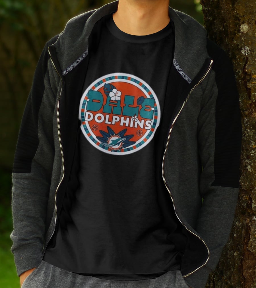 Miami Dolphins Dale Dolphins Los Delfines De Miami Defiende Nuestra Casa Hispanic Heritage T-Shirt