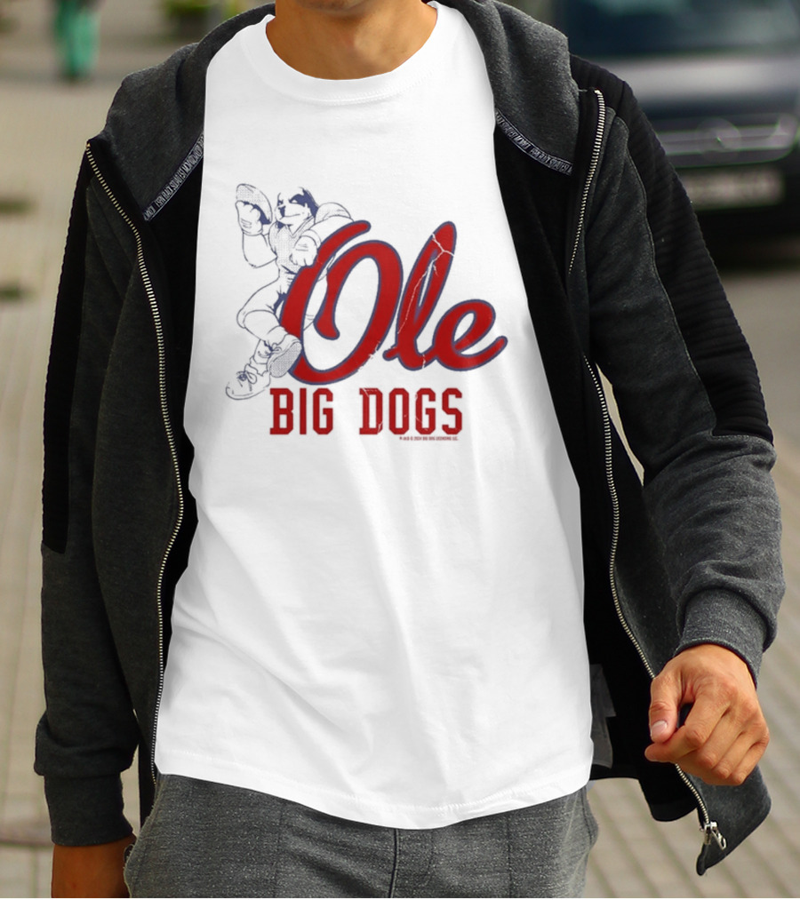 Ole Big Dogs Mississippi Football Spirit BDCF T-Shirt
