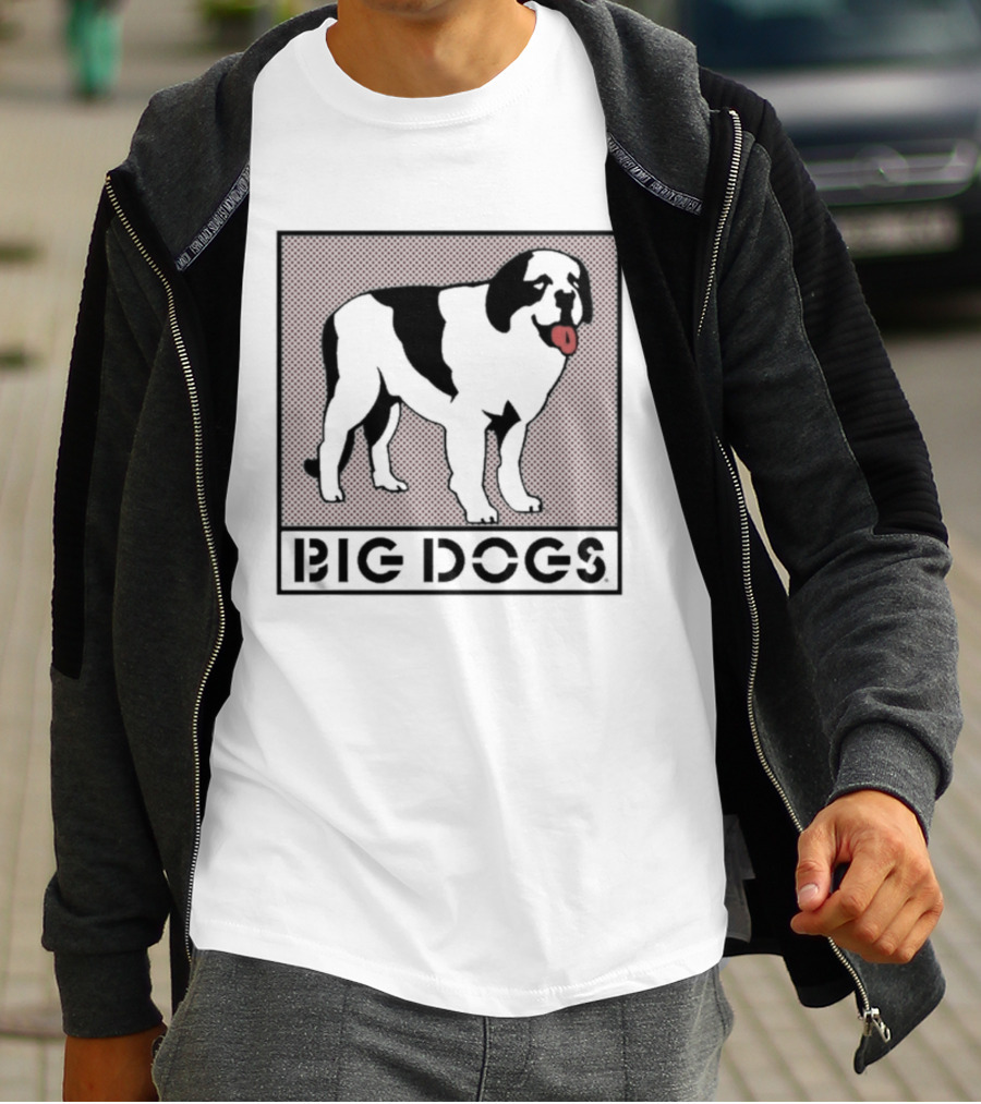 Big Dogs Saint Bernard Box Pink T-Shirt