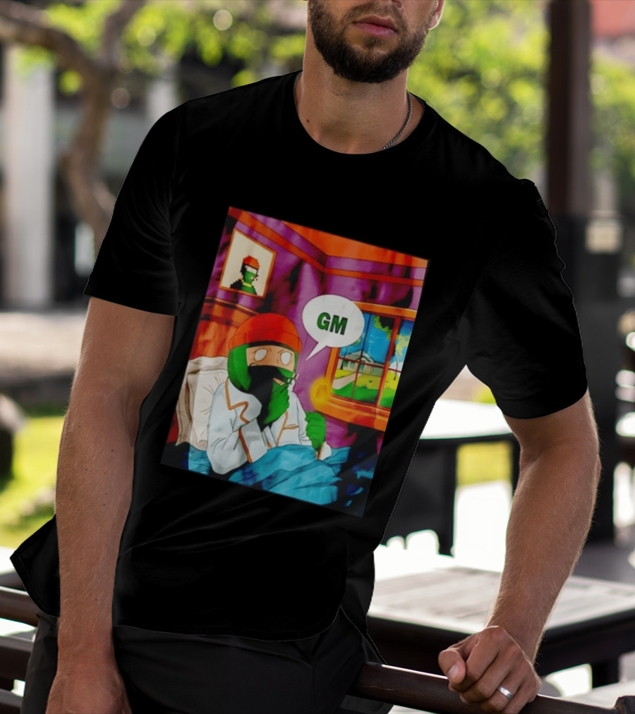 GM Crypto Morning Pepe Bitcoin Meme Blockchain T-Shirt