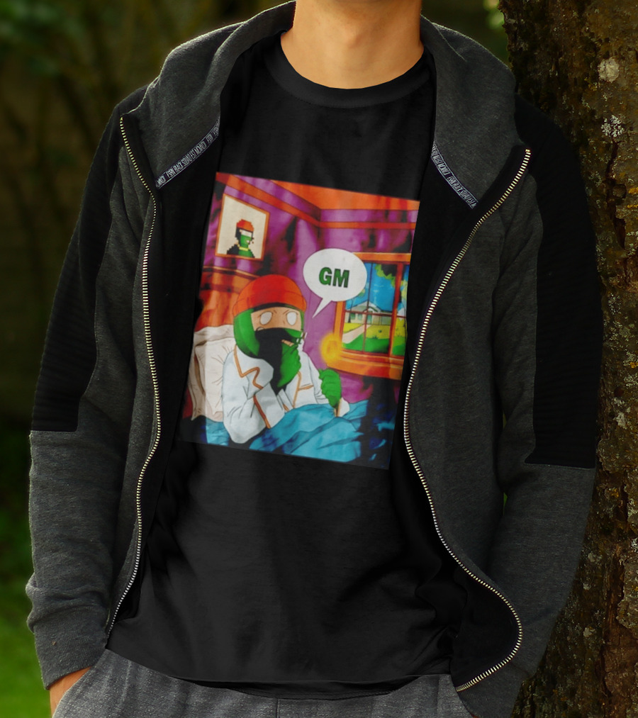 GM Crypto Morning Pepe Bitcoin Meme Blockchain T-Shirt