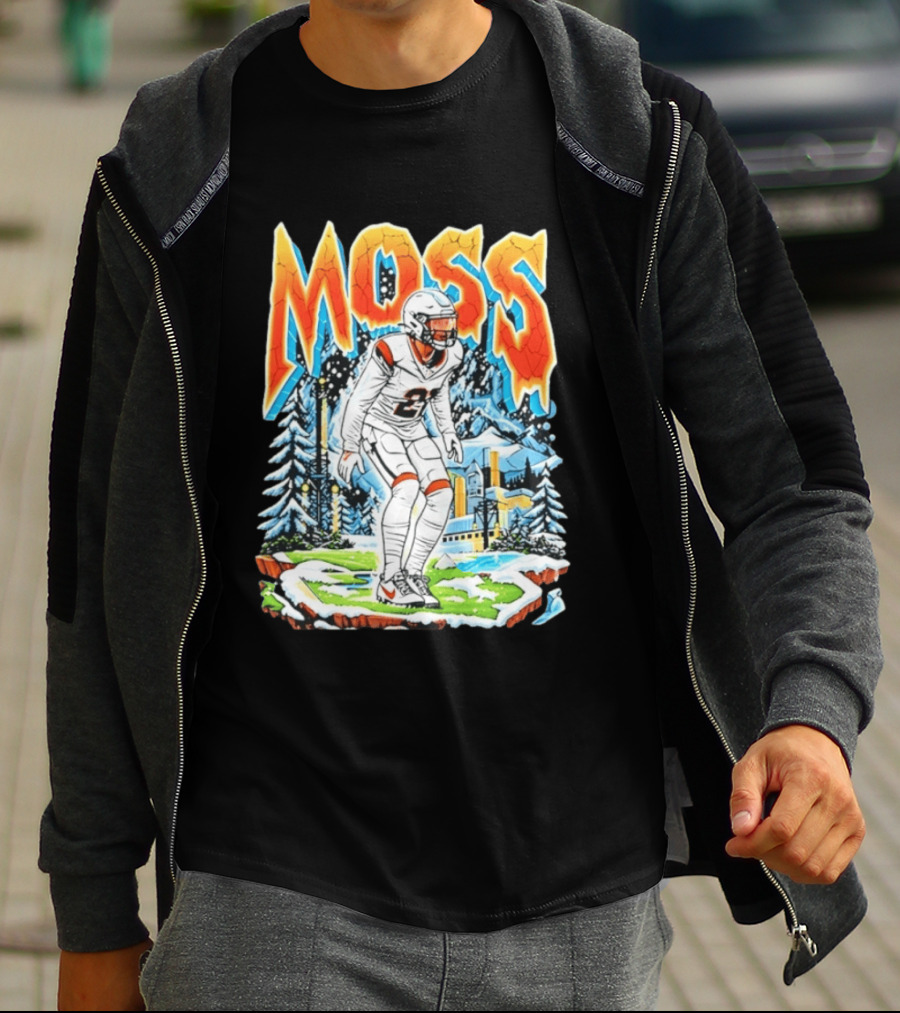 Randy Moss 21 Winter Scene Minnesota Vikings Legend T-Shirt