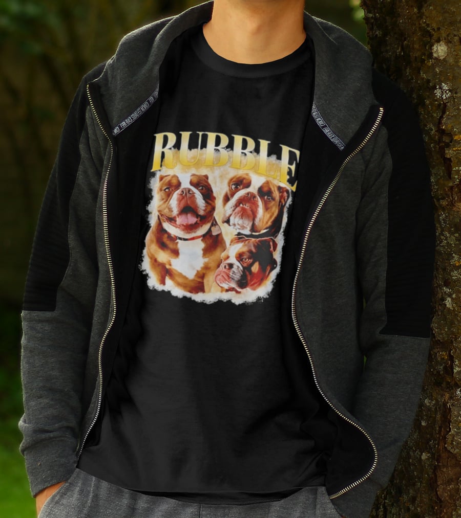 Rubble English Bulldog Dog Lover T-Shirt