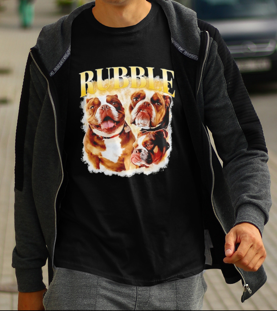 Rubble English Bulldog Dog Lover T-Shirt